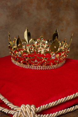 Royal crown on pillow clipart