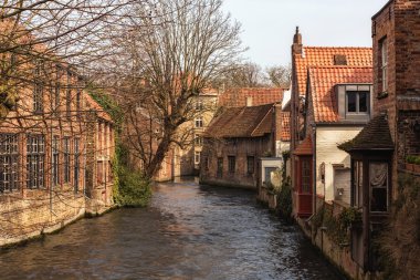 Romantic waters of Bruges clipart