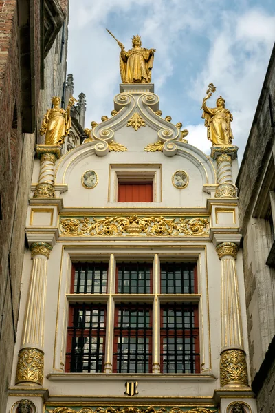 Cieco strada asino nel Bruges medievale — Foto Stock