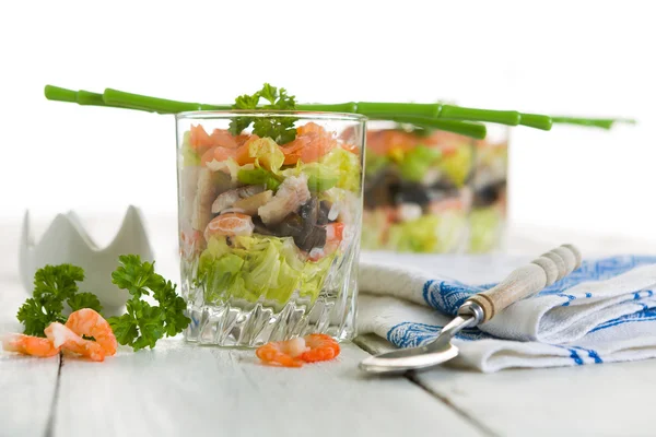 Seafood verrine — Stock Photo, Image