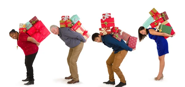 Family christmas shopping — Stock Photo, Image