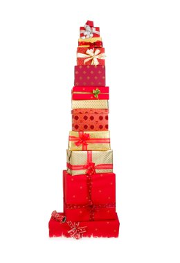 Bir yığın Noel hediyesi.