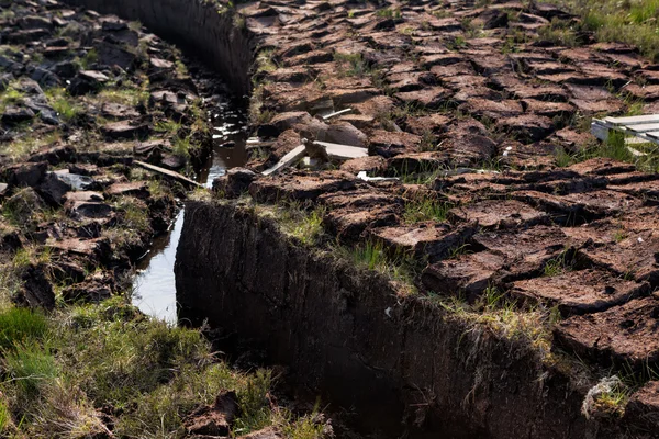 Peat digging in Scotland — Stock Photo, Image