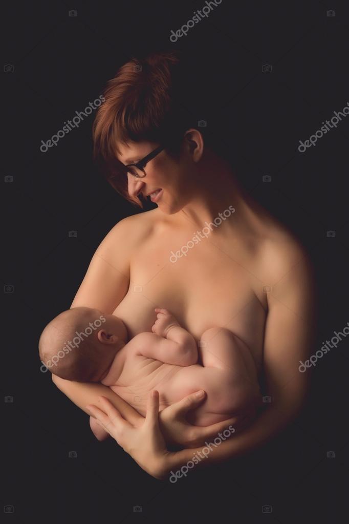 Naked Mom Baby Breastfeeding