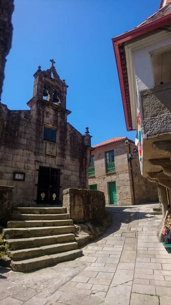 Combarro Espanha Maio 2018 Vista Sobre Estreitas Linhas Vila Costeira — Fotografia de Stock