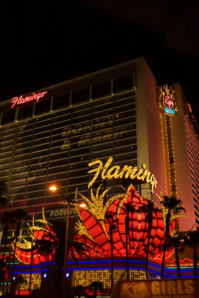 Las Vegas Verenigde Staten November 2013 Nachtzicht Hotel Casino Flamingo — Stockfoto