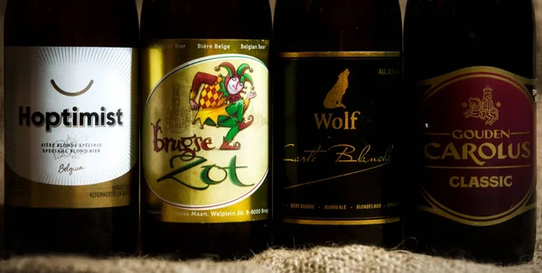 Amberes Bélgica Diciembre 2020 Editorial Ilustrativo Cervezas Especializadas Belgas Brugse — Foto de Stock