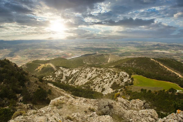 La Silleta de Padul 'deki hava manzarası, Sierra Nevada, Endülüs, İspanya. Doğada güzellik