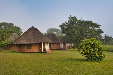 Kasungu natinal parkı, Malawi, Mart 2016: Malavi 'deki Kasungu Milli Parkı' ndaki Lifupa koruma kulübesi hakkında görüş