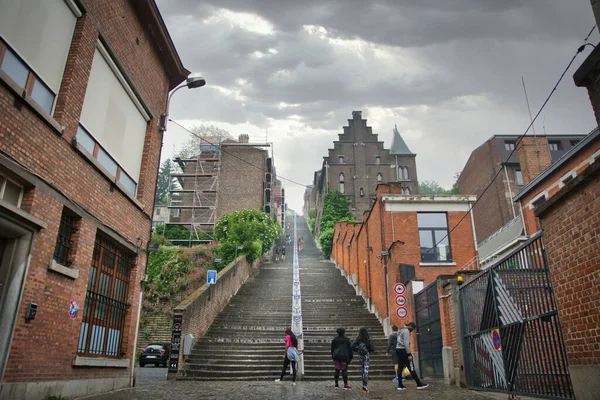 Liege Bélgica Junho 2021 Famosa Escada Montagne Bueren Liege Bélgica — Fotografia de Stock