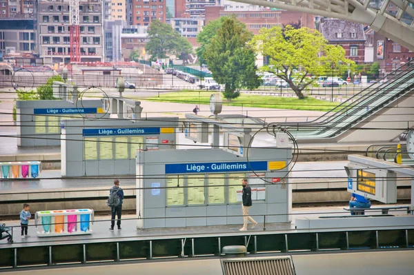 Liège Belgien Juni 2021 Utsikt Över Liège Guillemins Järnvägsstationer — Stockfoto