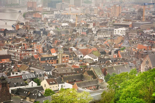 Liege Bélgica Junho 2021 Arquitetura Residencial Densa Centro Liege Valônia — Fotografia de Stock