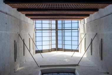 Antwerp, Belçika, 25 Ocak 2026: Felixpakhuis 'in mimarisi veya Stapelhuis Sint-Felix, Belçika Antwerp,