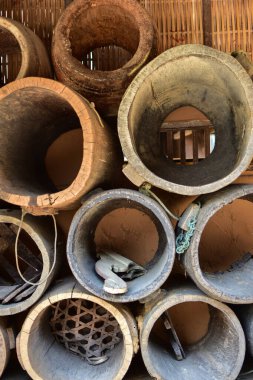 Chiangmai, Tayland 'da tahta borular.