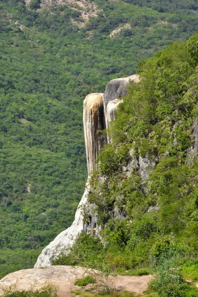 Hierve Agua Spanish Water Boils Group Natural Rock Formations State — Stock Photo, Image
