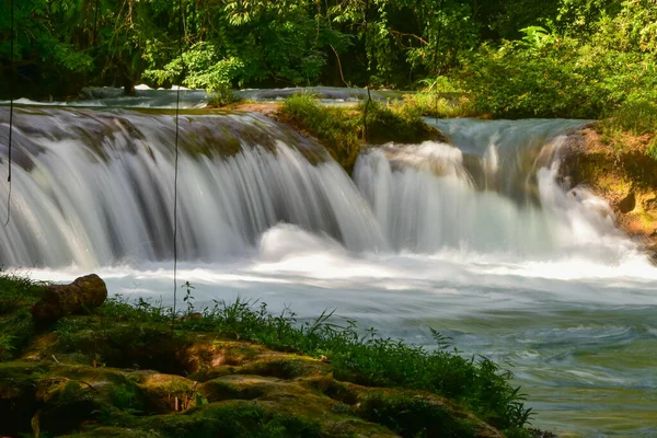 Cascadas Agua Azul Series Waterfalls Found Xanil River Southern Mexican — Stock Photo, Image