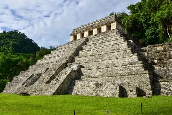 Tempio Delle Iscrizioni Palenque Una Città Stato Maya Nel Sud — Foto Stock