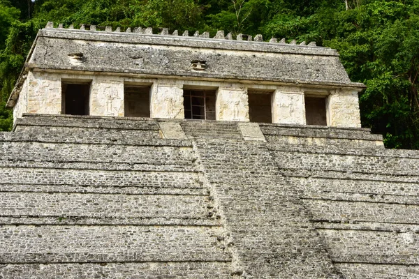 Tempio Delle Iscrizioni Palenque Una Città Stato Maya Nel Sud — Foto Stock