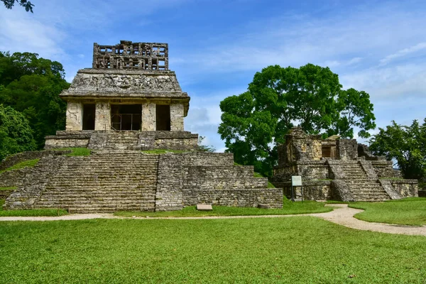 Temple of the Sun and Temple XIV at Palenque, a Maya city state in southern Mexico and a UNESCO World Heritage site