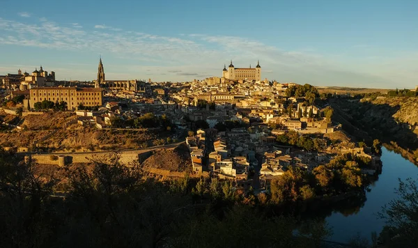 Толедо Является Красивым Средневековым Городом Испании Столицей Вестготского Королевства 542 — стоковое фото