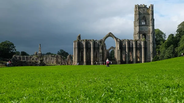 Abadia Das Fontes Perto Ripon Dos Maiores Mais Bem Preservados — Fotografia de Stock