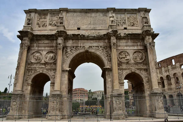 Arken Konstantin Triumfbåge Rom Italien Tillägnad Konstantin Den Store — Stockfoto