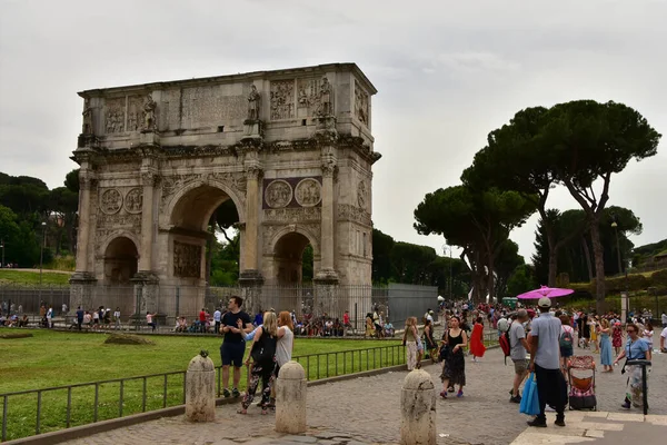 Arken Konstantin Triumfbåge Rom Italien Tillägnad Konstantin Den Store — Stockfoto