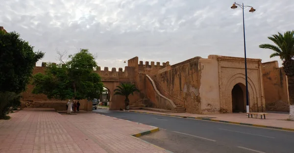 塔鲁丹是摩洛哥的一个城市 被称为 马拉喀什的祖母 因为它看起来像一个较小的马拉喀什 周围有城墙 — 图库照片