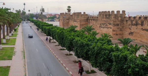 塔鲁丹是摩洛哥的一个城市 被称为 马拉喀什的祖母 因为它看起来像一个较小的马拉喀什 周围有城墙 — 图库照片