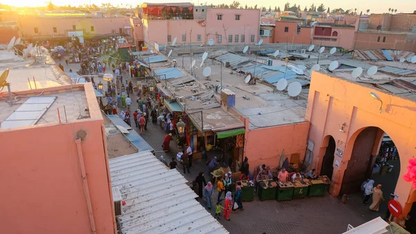 Medina Oude Stad Van Marrakech Vierde Grootste Stad Van Marokko — Stockfoto
