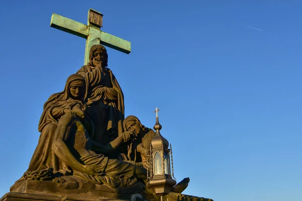 Die Pieta Auf Der Karlsbrücke Prag Tschechien — Stockfoto