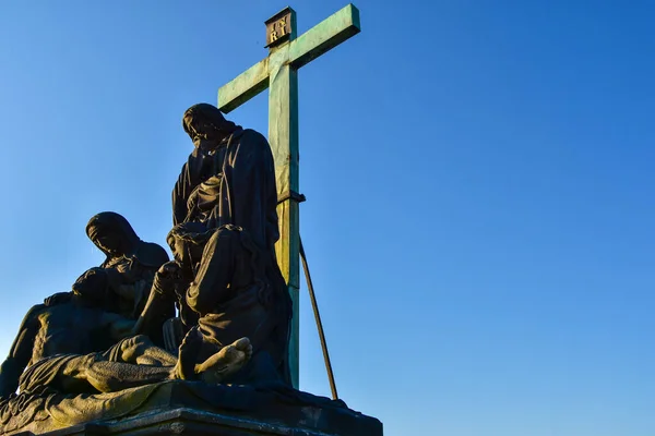 Die Pieta Auf Der Karlsbrücke Prag Tschechien — Stockfoto