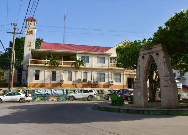 Polizeiwache San Ignacio Einer Kleinstadt Belize — Stockfoto