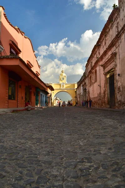 Catarina Arc Och Volcan Agua Antigua Guatemala — Stockfoto