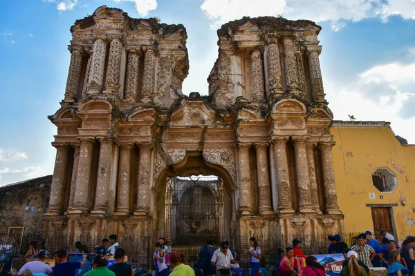 Fachada Antigua Iglesia Nuestra Seora Del Carmen Antigua Guatemala —  Fotos de Stock