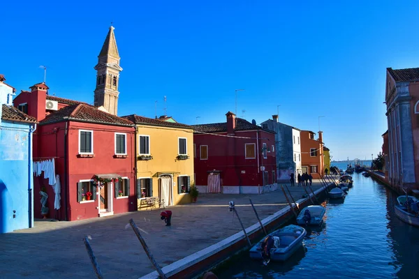 Colourful Houses Burano Island Veneto Lagoon Italy — Stock Photo, Image