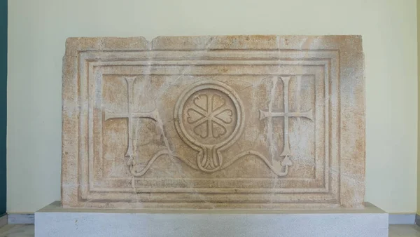 Artefakt Museet Philippi Arkeologiska Platsen Grekland — Stockfoto