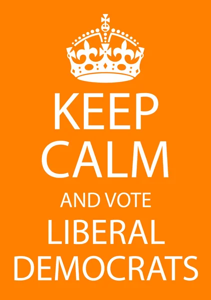 Keep Calm and Vote Liberal Democrats Royalty Free Stock Photos