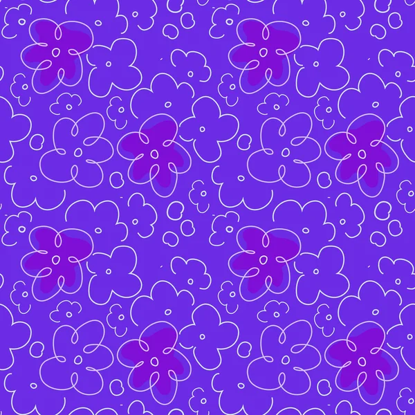 Modèle de doodle floral — Image vectorielle