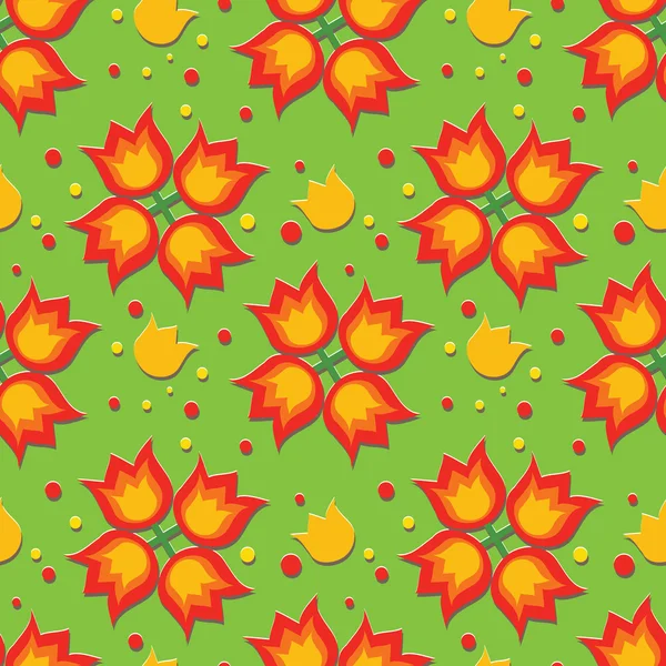 Patrón floral decorativo — Vector de stock