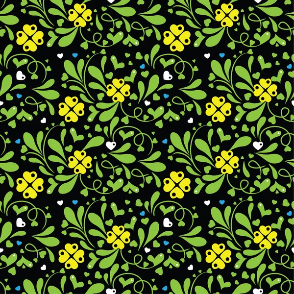 Patrón floral brillante — Vector de stock