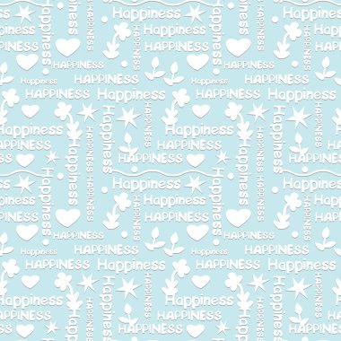 kelime ve sembolleri ile dekoratif sarı seamless modeli