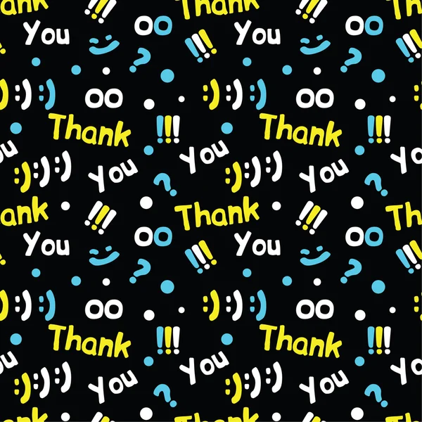 Decorative yellow seamless pattern with words "thank you" Royalty Free Stock Illustrations