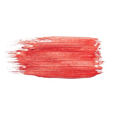 Soyut kırmızı boya lekeleri. Güzel kırmızı boya fırçası beyazda izole edilmiş.