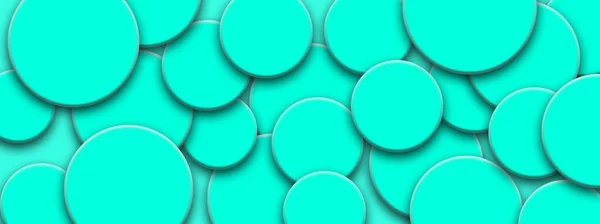 Abstract Moderne Turquoise Cirkel Technologie Achtergrond Elegante Zakelijke Geometrische Banner — Stockfoto