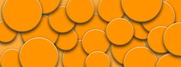Mooi Abstract Oranje Cirkel Creatief Banner Concept Futuristische Technologie Art — Stockfoto
