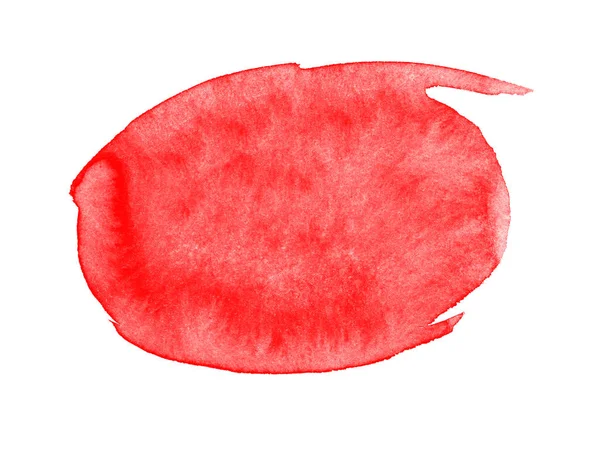 Pintura Vermelha Abstrato Círculo Blot Escova — Fotografia de Stock