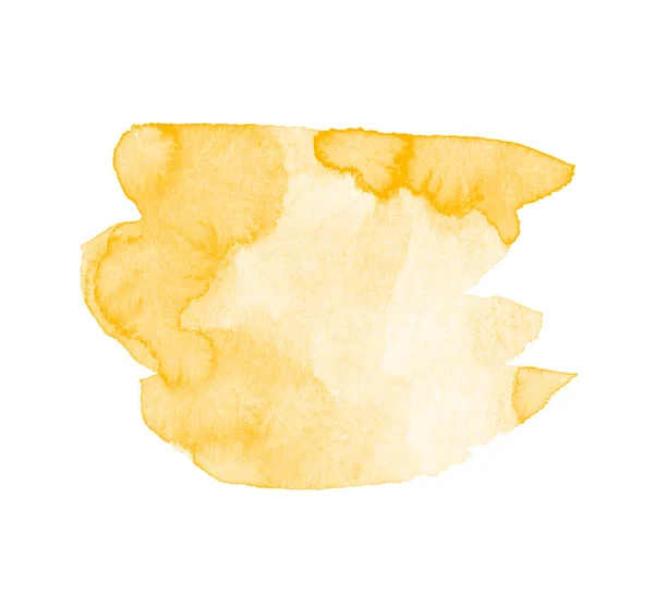 Желтая Кисть Мазка Изолированы Белом Фоне — стоковое фото