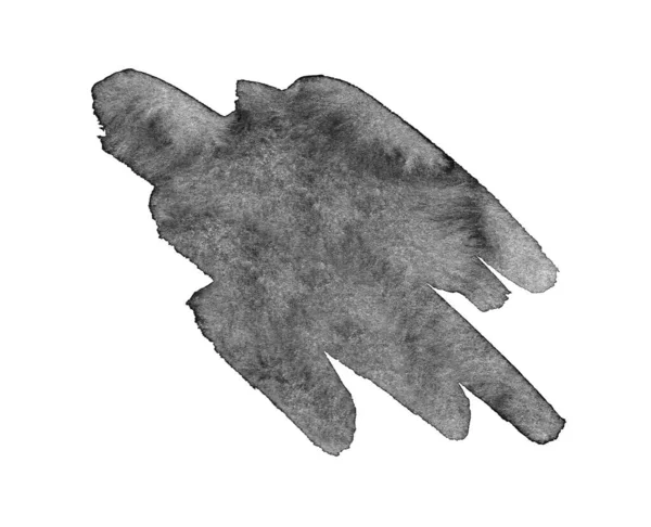 白に隔離された黒いストロークブラシ — ストック写真