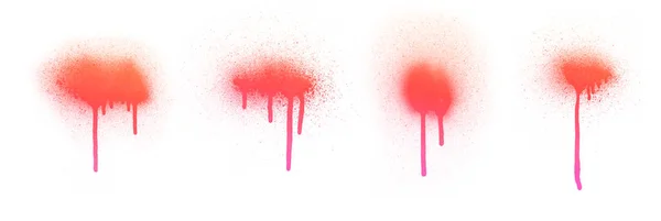 Set Colorful Spray Brushes Stains — Stock Photo, Image